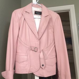Pink leather jacket